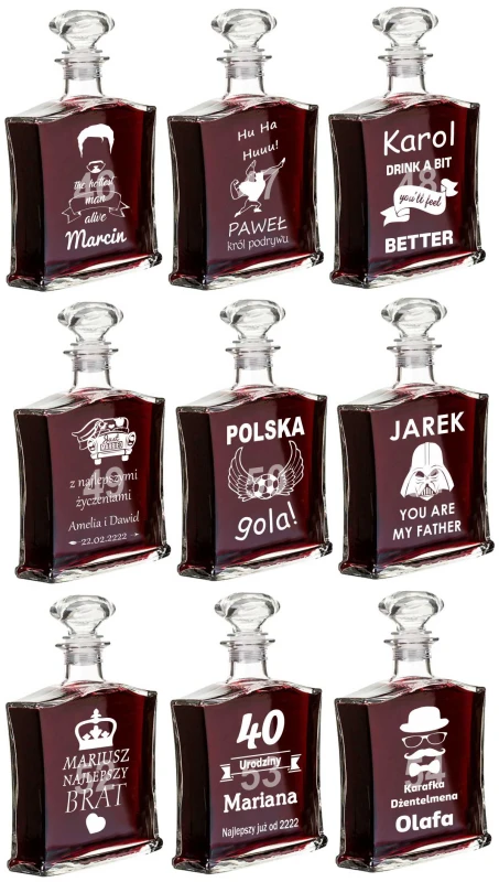 Karafka ze złoceniem na alkohol — zdjęcie 6
