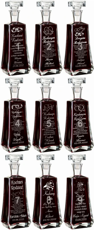 Karafka na whisky z grawerem