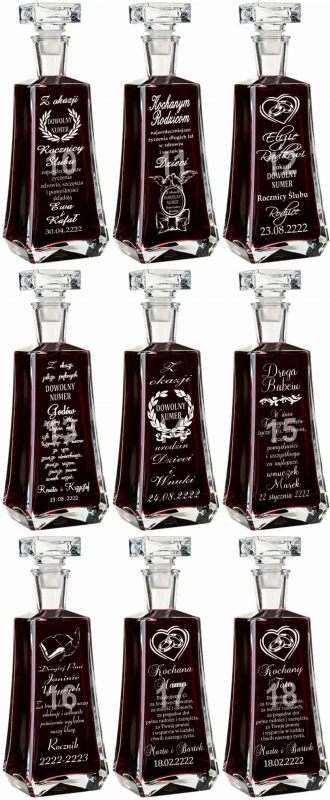 Karafka na whisky z grawerem — zdjęcie 2