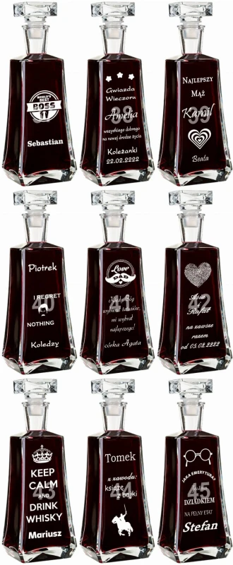 Karafka na whisky z grawerem — zdjęcie 5