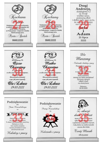 Grawerowany kryształ idealny prezent upominek biznesowy dla prezesa