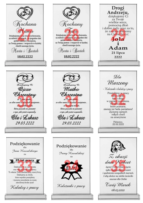 Grawerowany kryształ idealny prezent upominek biznesowy dla prezesa