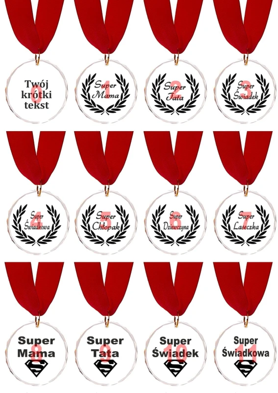 Kryształowy medal na podziękowania