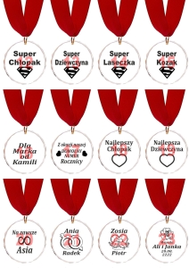 Kryształowy medal z grawerem na podziękowania dla rodziców prezent