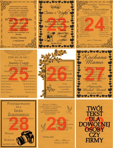 Złocony dyplom A4 z Twoją dedykacją na urodziny imieniny jubileusz dowolny projekt