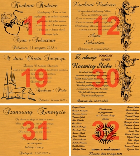 Złocony dyplom A5 na podziękowania dla rodziców z Twoim grawerem