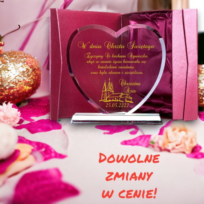 Szklane serce - pamiątka chrztu — zdjęcie 6