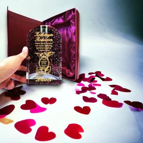 Piękna statuetka nagroda trofeum na rocznicę ślubu jubileusz 5 10 15 20 245 30 35 40 45 50 55 60 etui w cenie