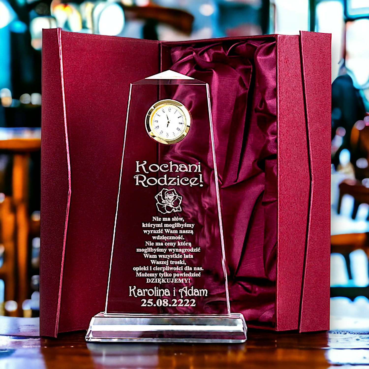 Podziękowanie dla mamy i taty w etui