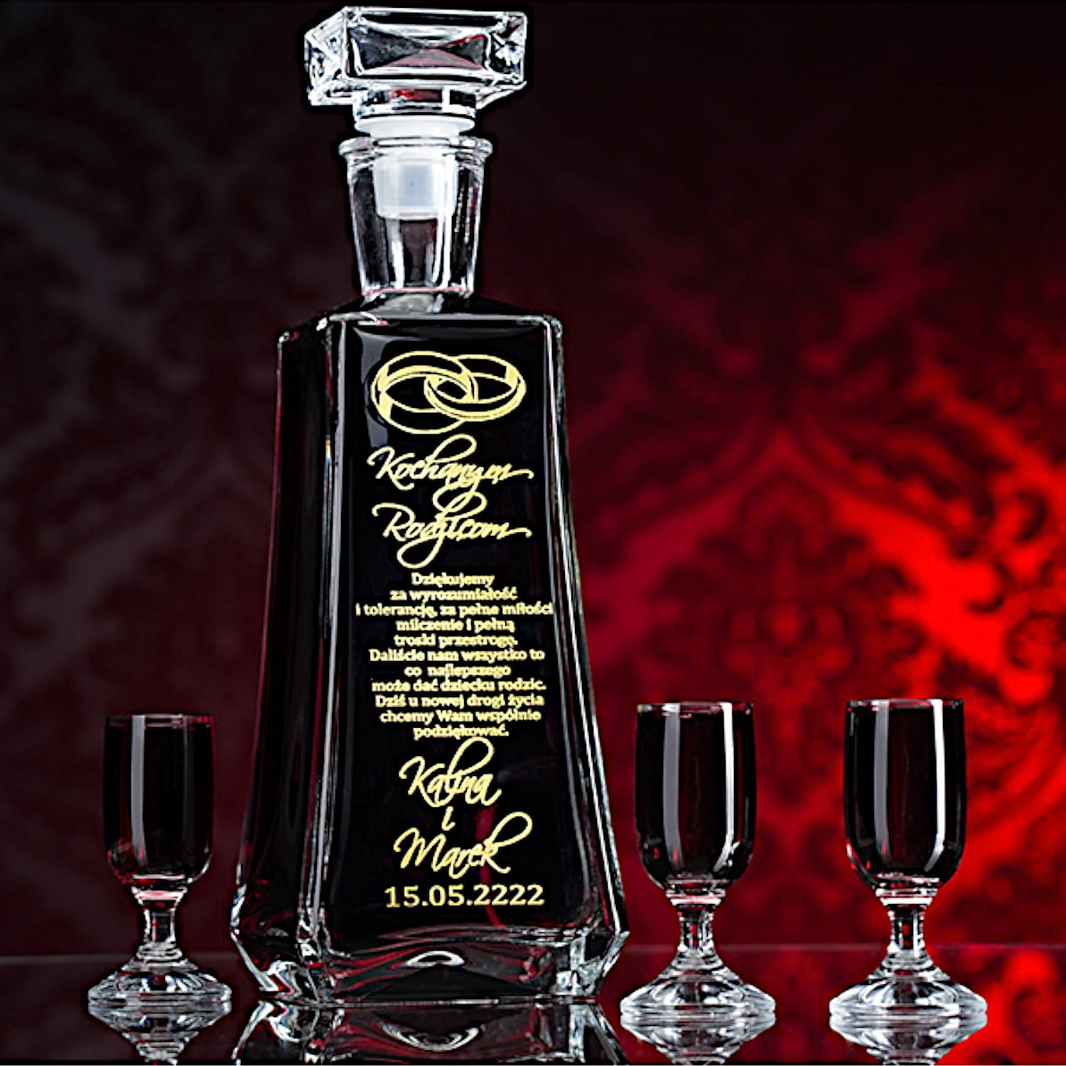 Karafka na whisky z grawerem
