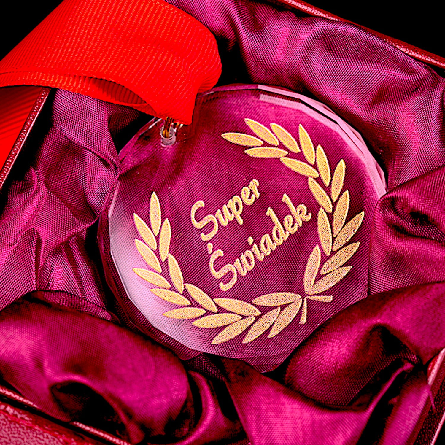 Kryształowy medal na podziękowania